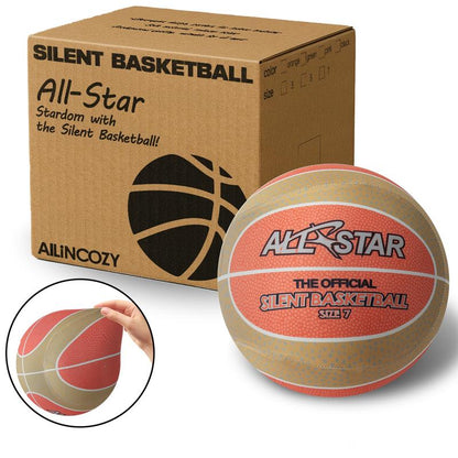 Silent Indoor Basketball, Colorful Fabric-Covered, No Inflation Needed, Noise-Free, Not Vacuum Compressed, Safe for All Ages, Ideal for Home & Hooper Training